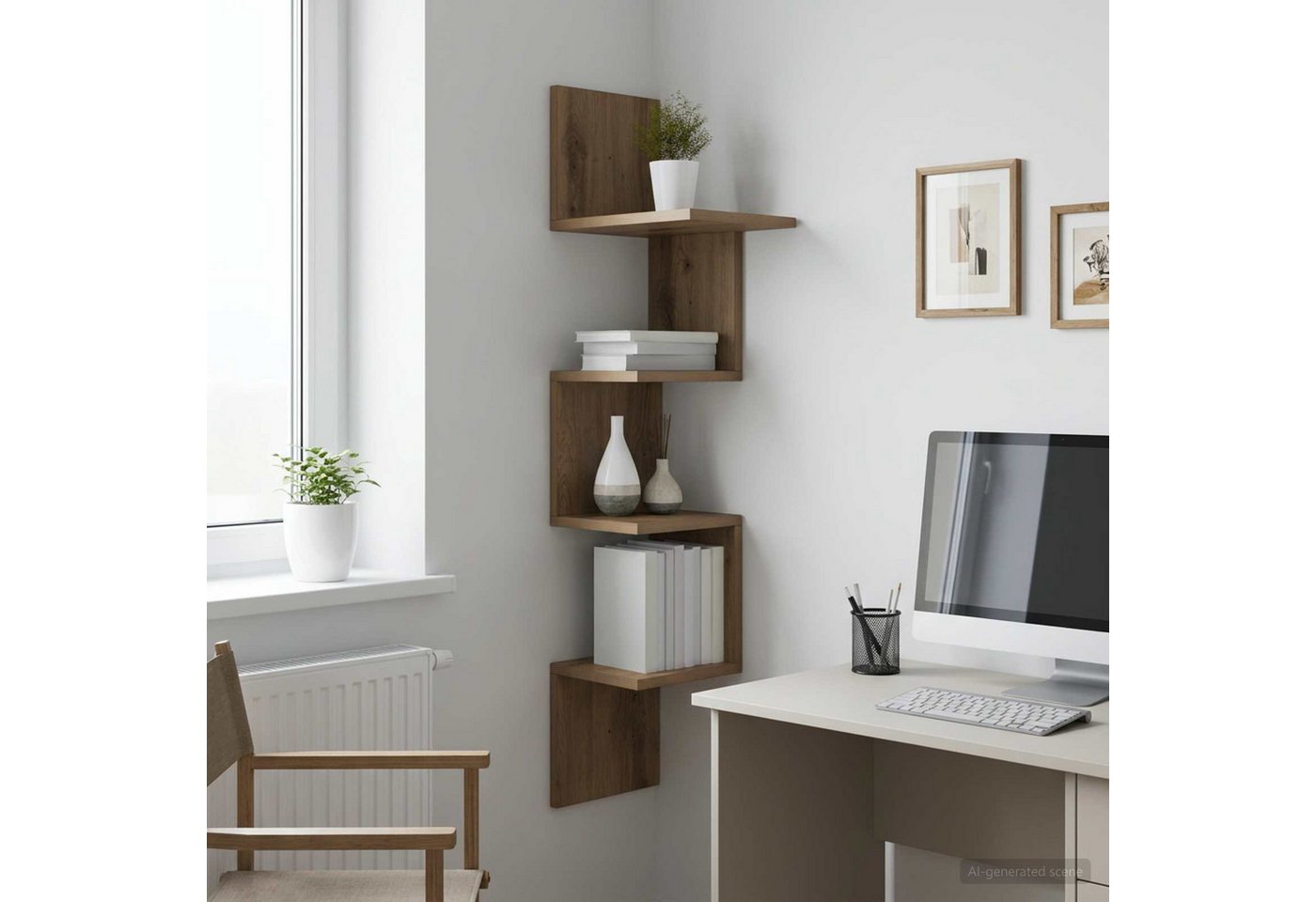 Vidaxl Wall Shelf Wall-mounted Artisan Oak 32 X 21 X107 Cm Bild 5