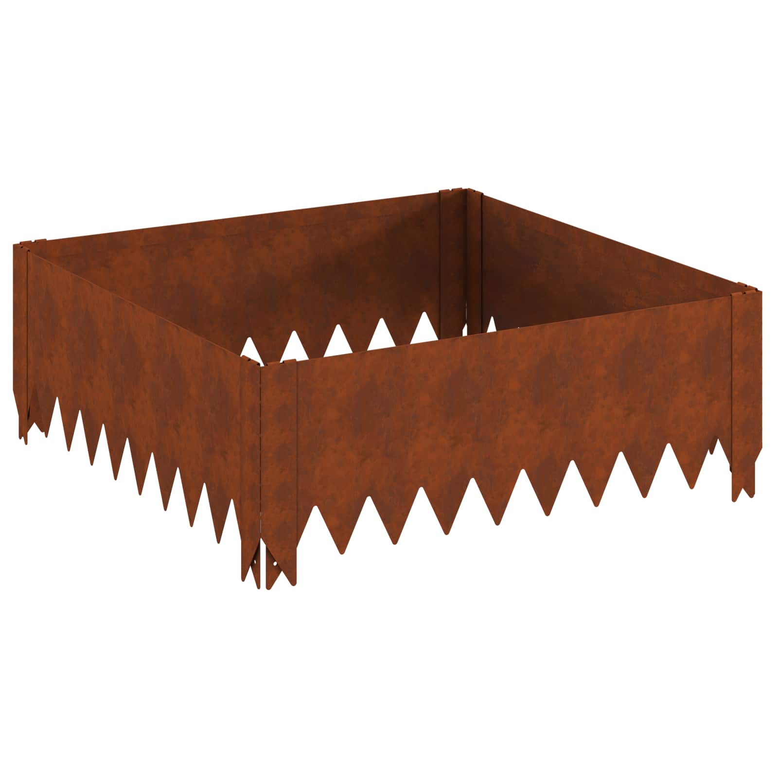 Vidaxl Lawn Edging 60 X 60 X 20 Cm Steel Rusty