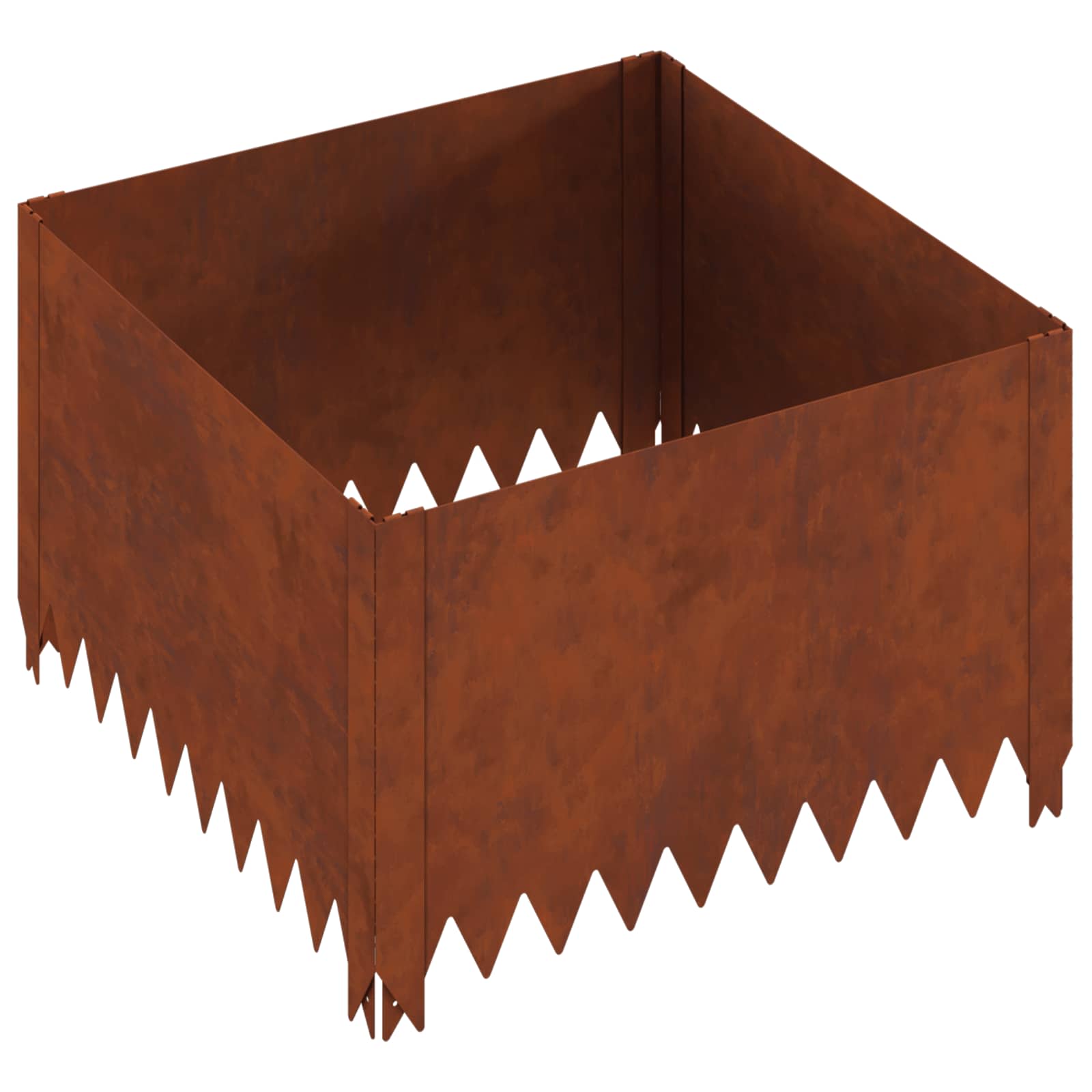 Vidaxl Lawn Edging 60 X 60 X 35 Cm Steel Rusty