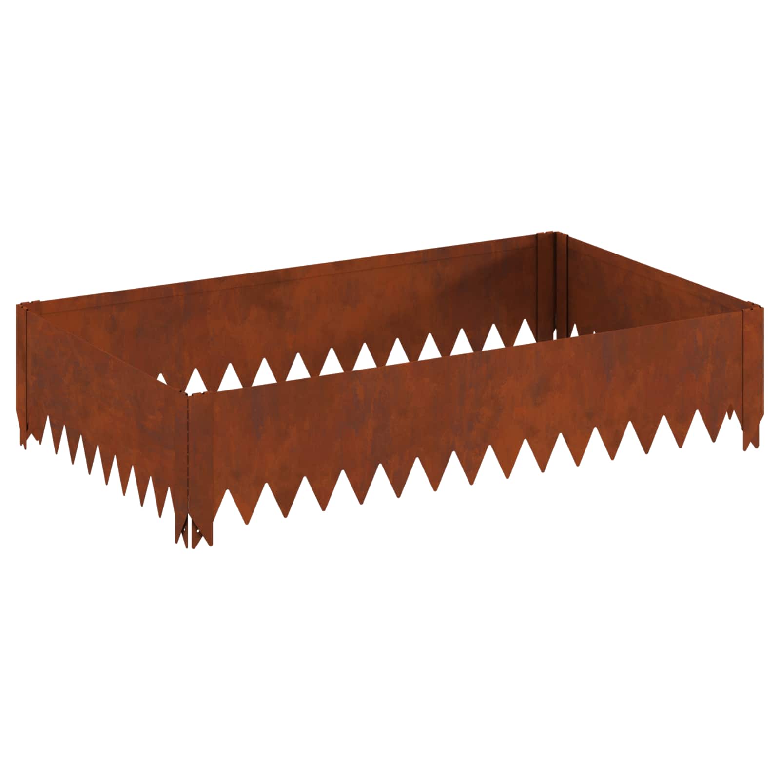 Vidaxl Lawn Edging 100 X 60 X 20 Cm Steel Rusty