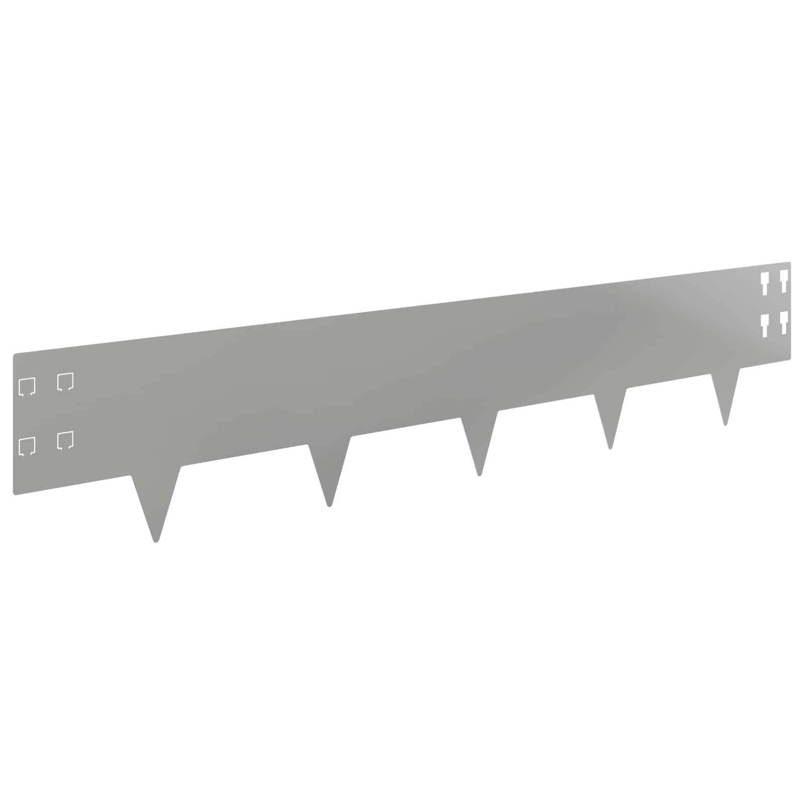 Vidaxl Lawn Edging 10 Pcs 100 X 20 Cm Steel Silver
