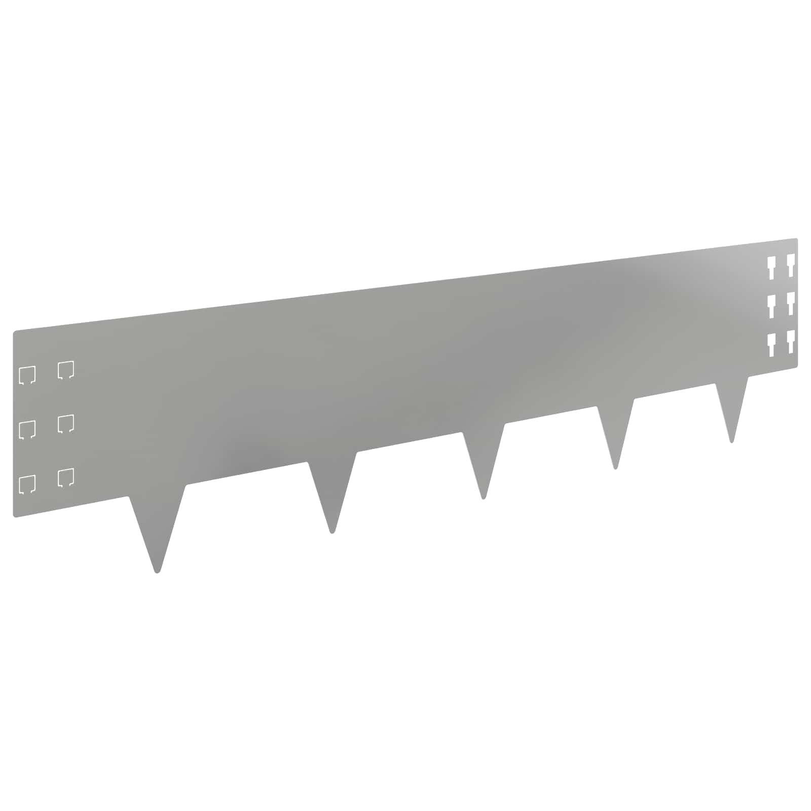 Raseneinfassung 30 Stk. 100 X 25 Cm Stahl Silber Vidaxl