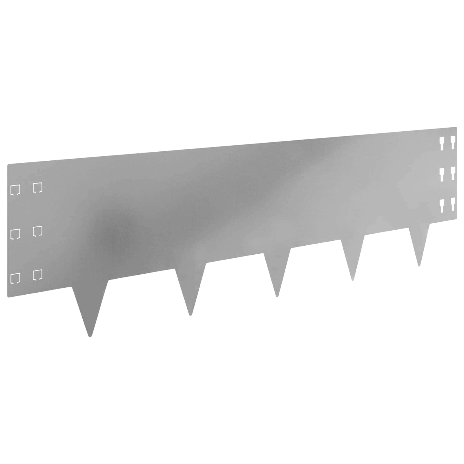 Raseneinfassung 10 Stk. 100 X 30 Cm Stahl Silber Vidaxl