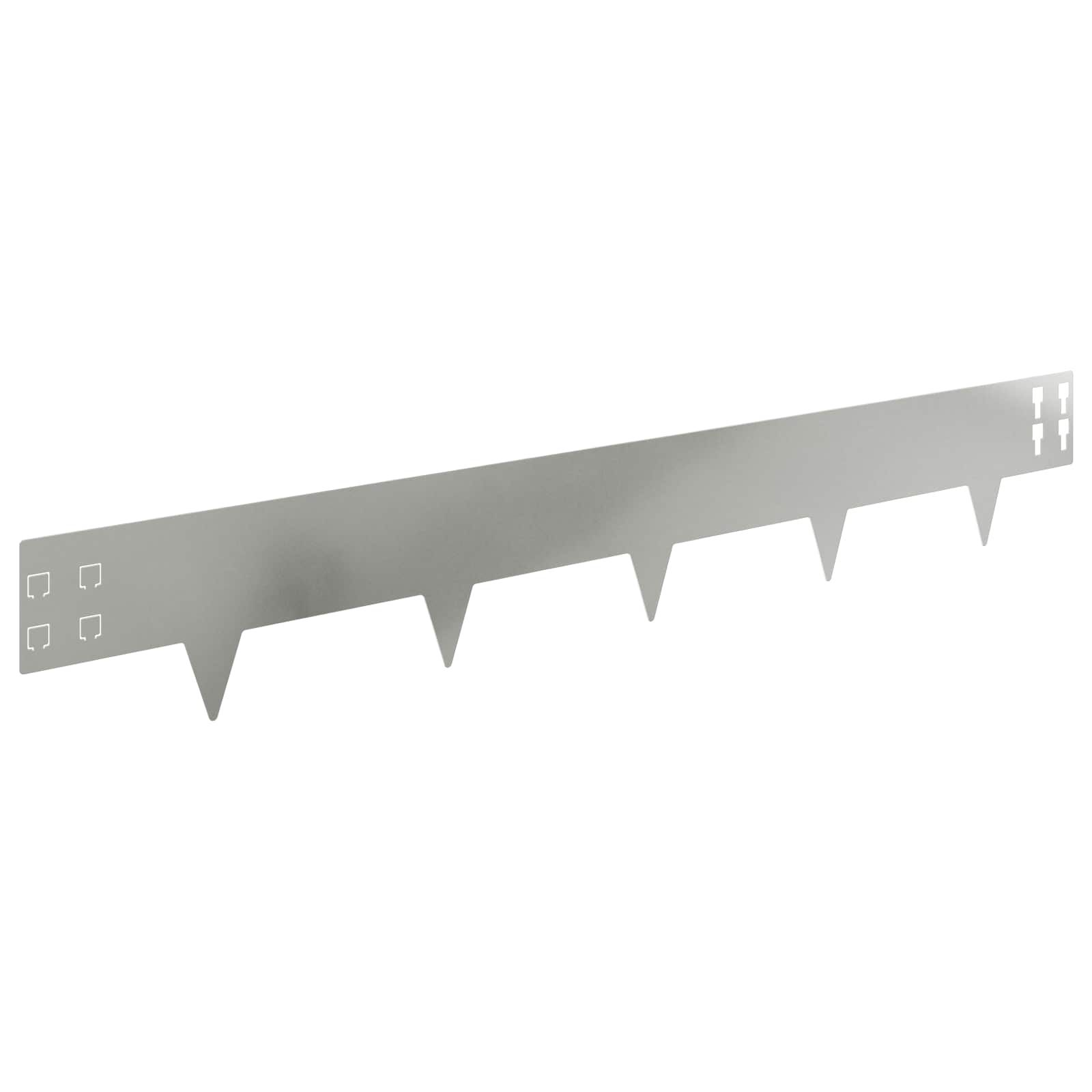 Raseneinfassung 50 Stk. 100 X 15 Cm Stahl Silber Vidaxl
