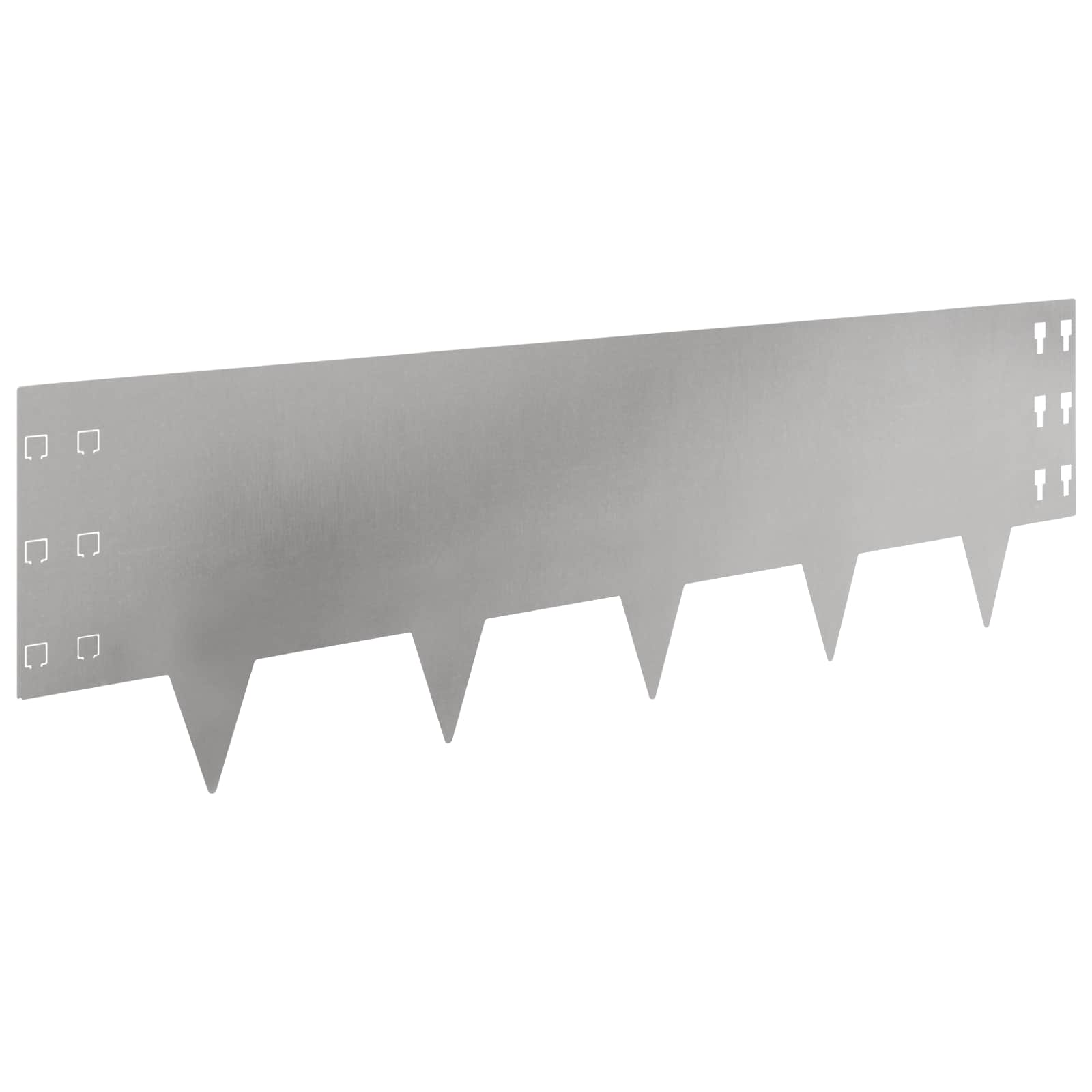 Raseneinfassung 30 Stk. 100 X 30 Cm Stahl Silber Vidaxl