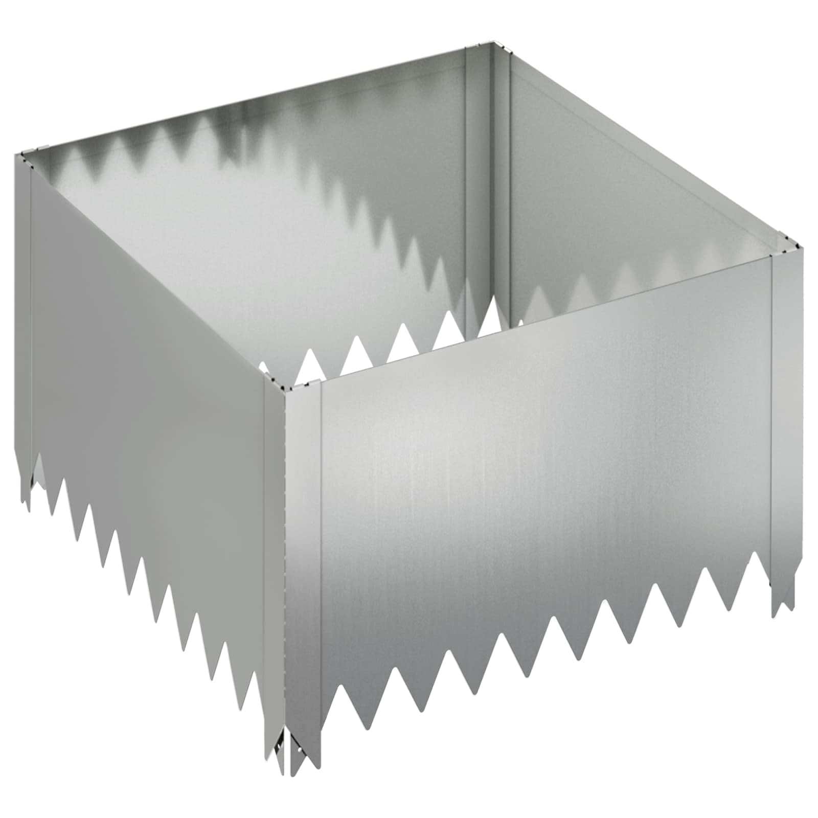 Raseneinfassung 60 X 60 X 35 Cm Stahl Silber Vidaxl
