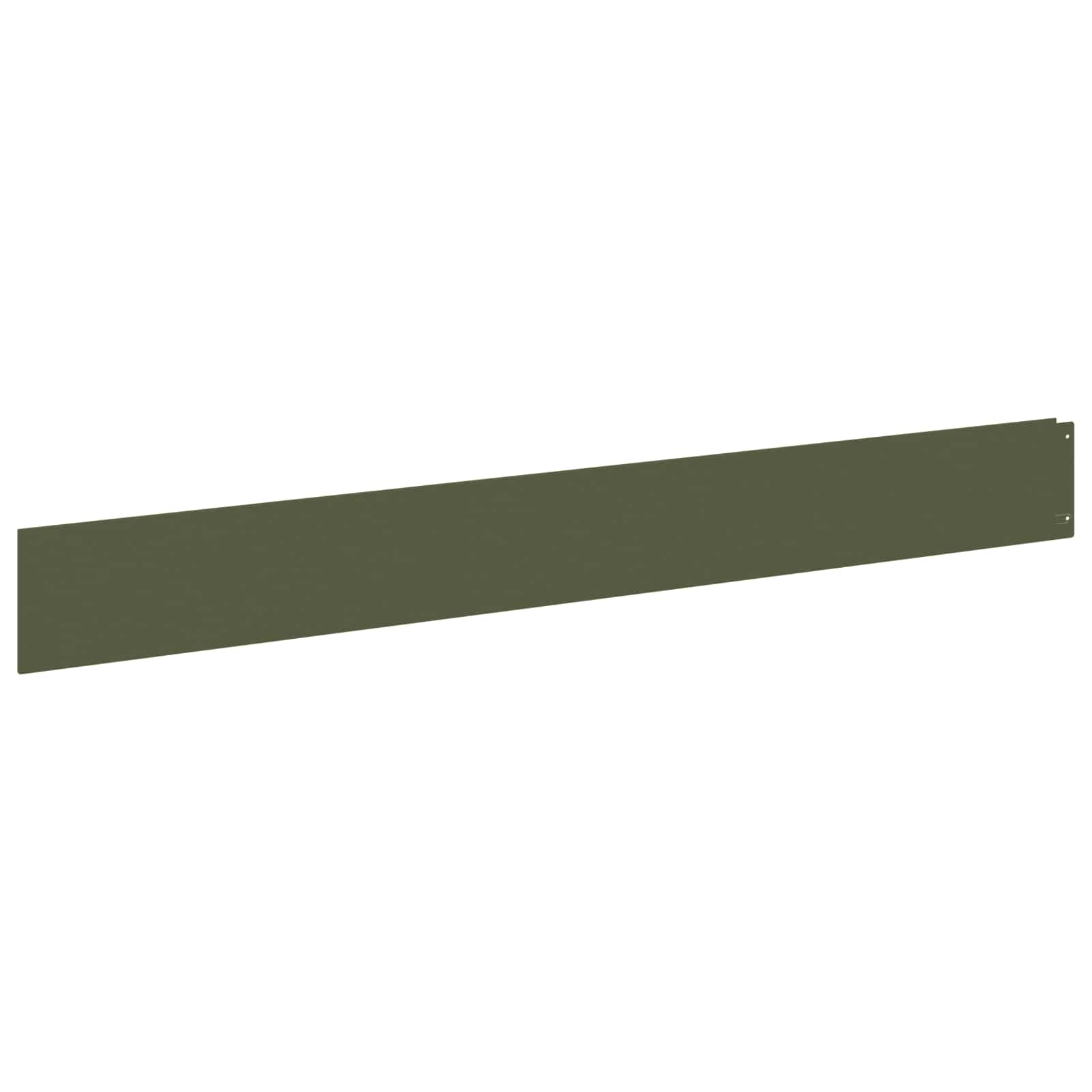 Vidaxl Lawn Edging 10 Pcs 100 X 12 Cm Steel Olive Green