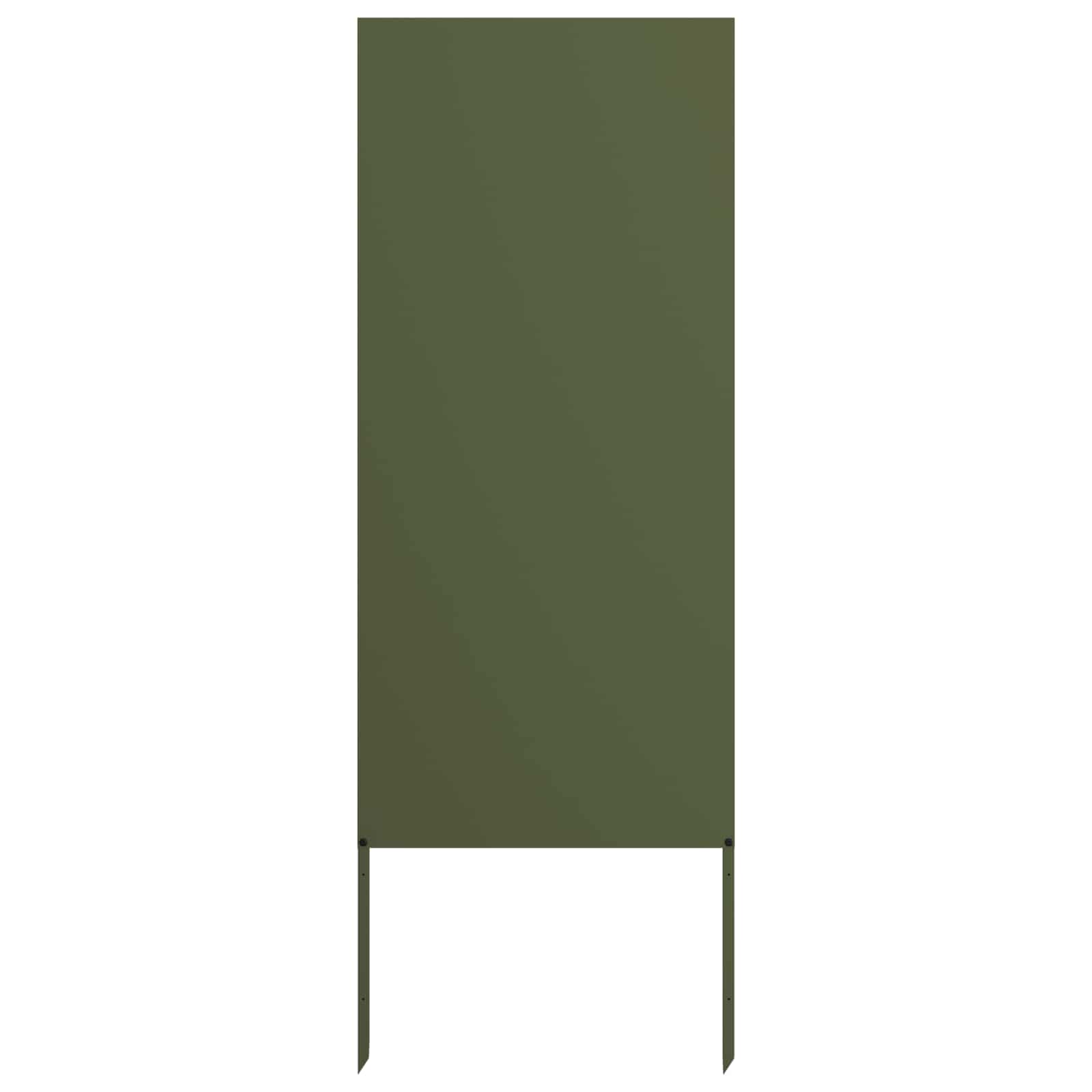 Vidaxl Garden Privacy Screen Olive Green 50 X 140 Cm Cold-rolled Steel