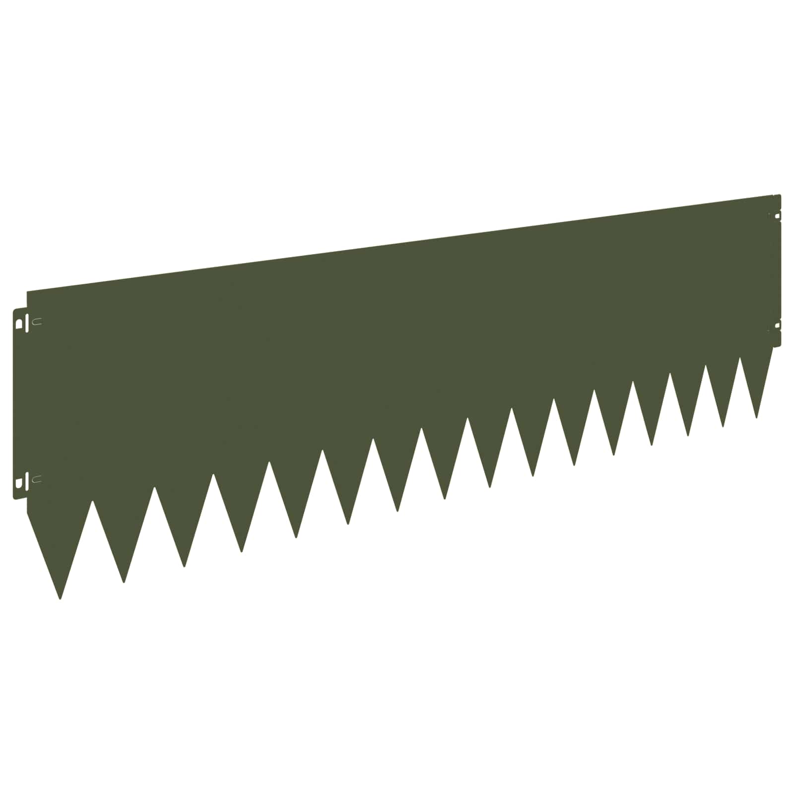 Vidaxl Lawn Edging 10 Pcs 103 X 30 Cm Steel Olive Green