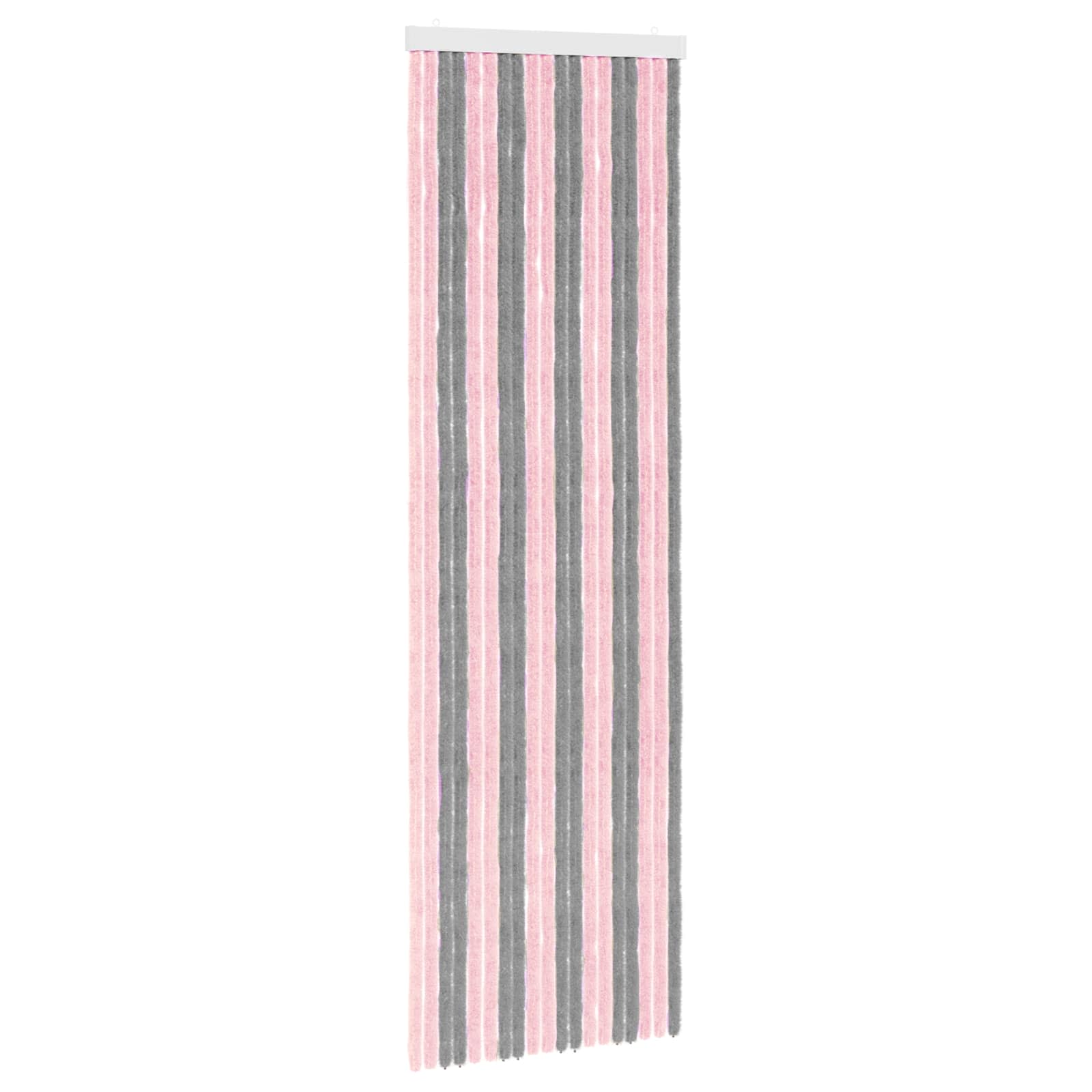 Insektenschutzvorhang Chenille Silber Grau Und Rosa 56 X 185 Cm Vidaxl