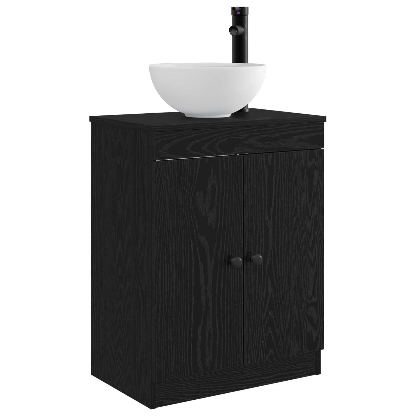 Vidaxl Bathroom Vanity With Sink Black 54 X 35 X 83 Cm Engineered Wood