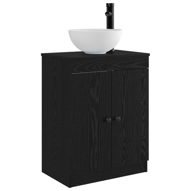 Vidaxl Bathroom Vanity With Sink Black 54 X 35 X 83 Cm Engineered Wood