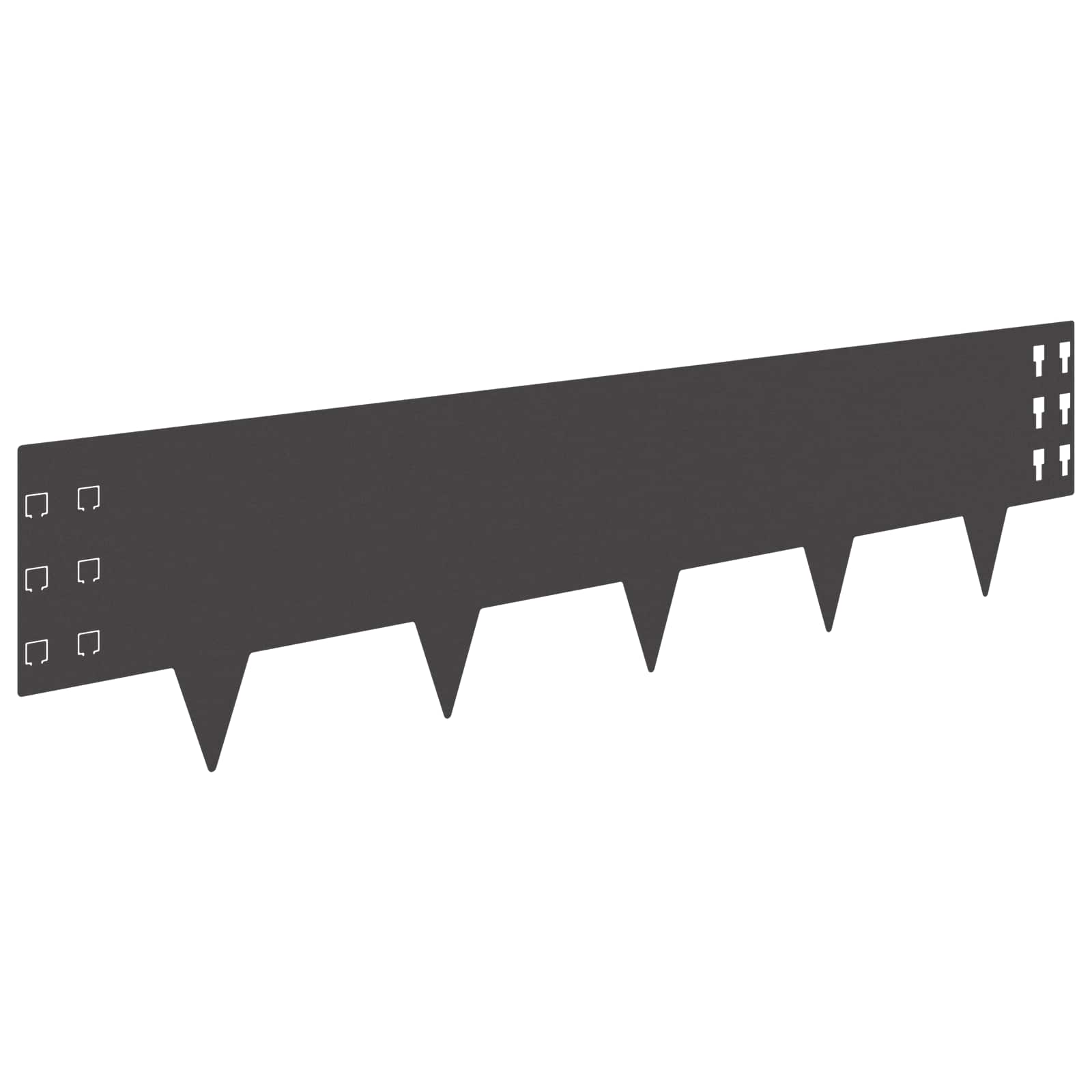 Vidaxl Lawn Edging 30 Pcs 100 X 25 Cm Steel Black