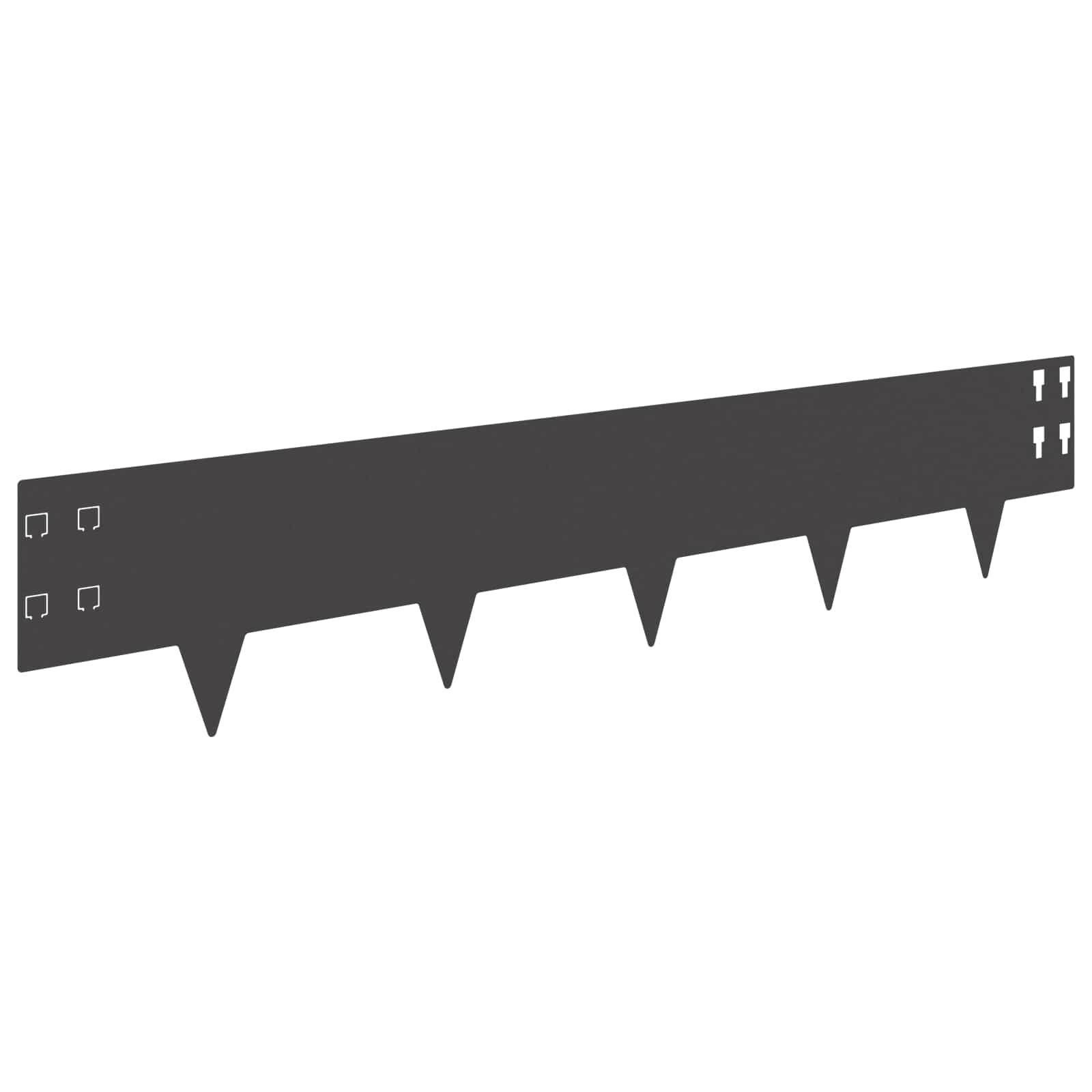 Vidaxl Lawn Edging 20 Pcs 100 X 20 Cm Steel Black