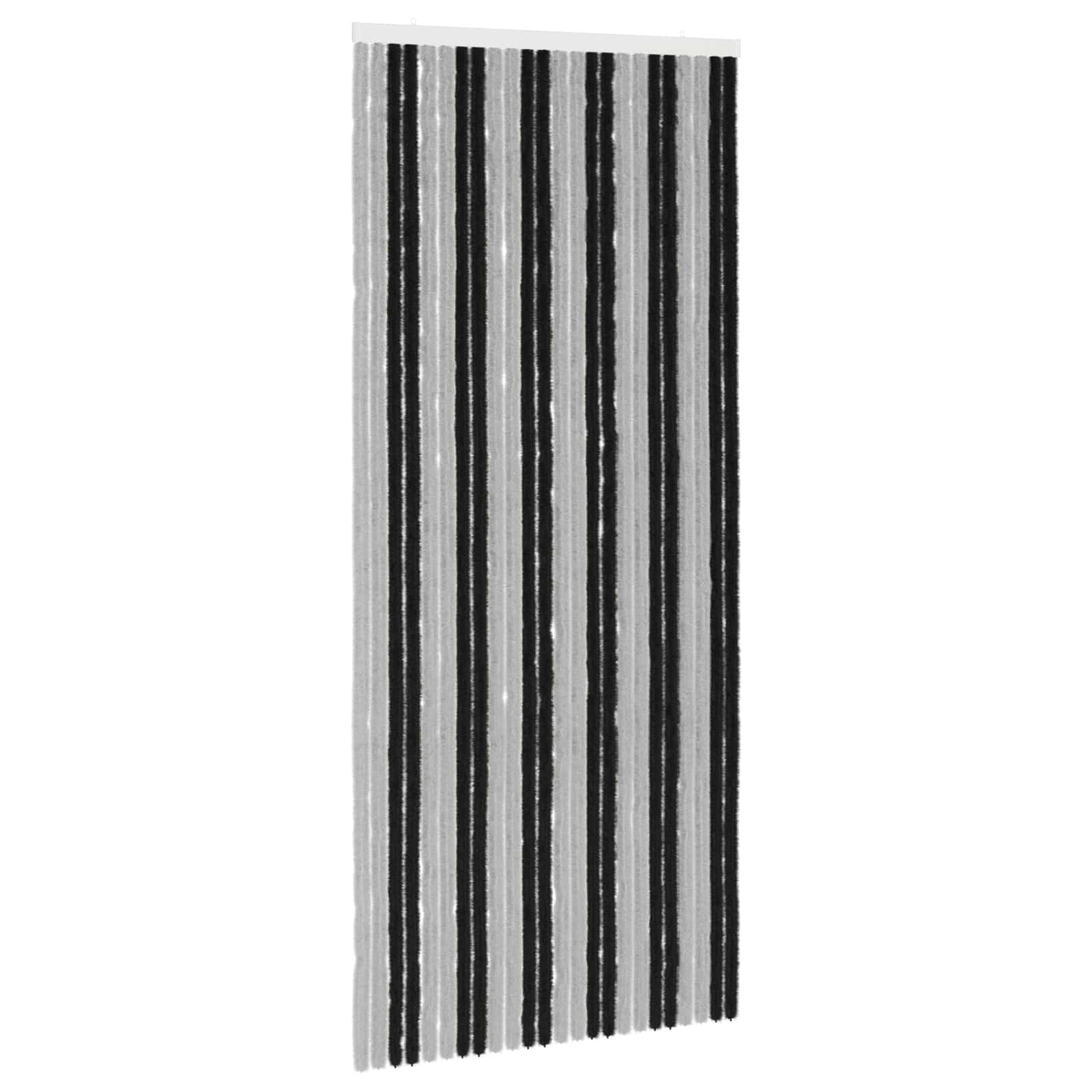 Insektenschutzvorhang Chenille Grau Und Schwarz 100 X 230 Cm Vidaxl