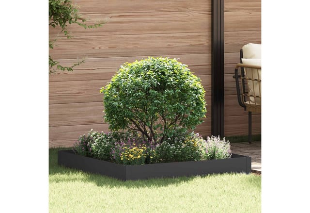 Vidaxl Lawn Edging 100 X 100 X 20 Cm Steel Black