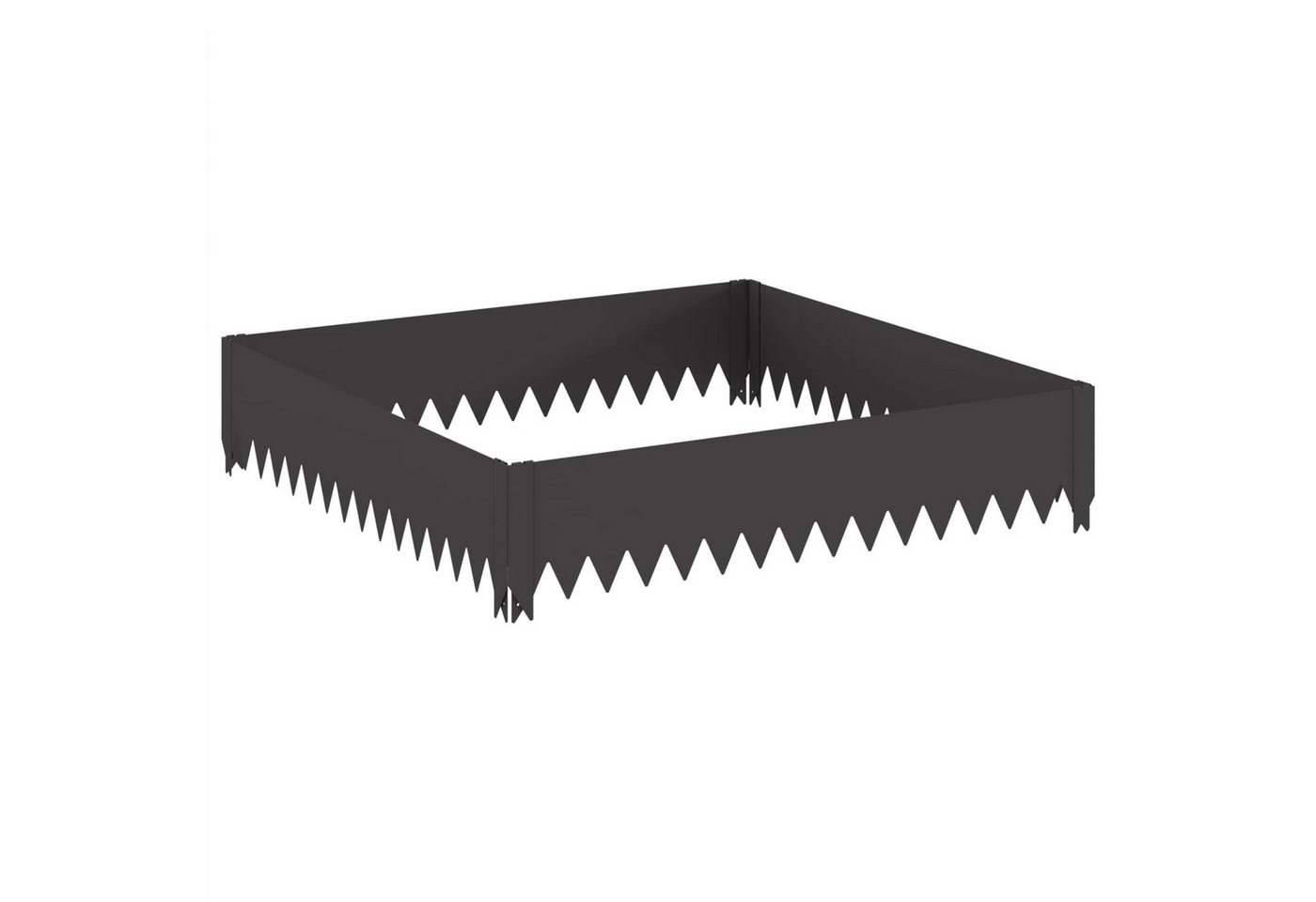 Vidaxl Lawn Edging 100 X 100 X 20 Cm Steel Black Bild 5