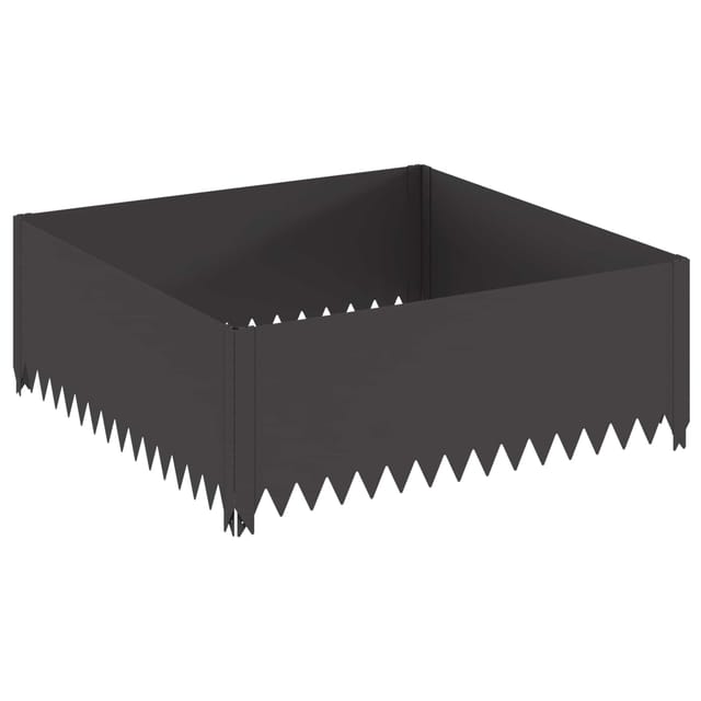 Vidaxl Lawn Edging 100 X 100 X 35 Cm Steel Black
