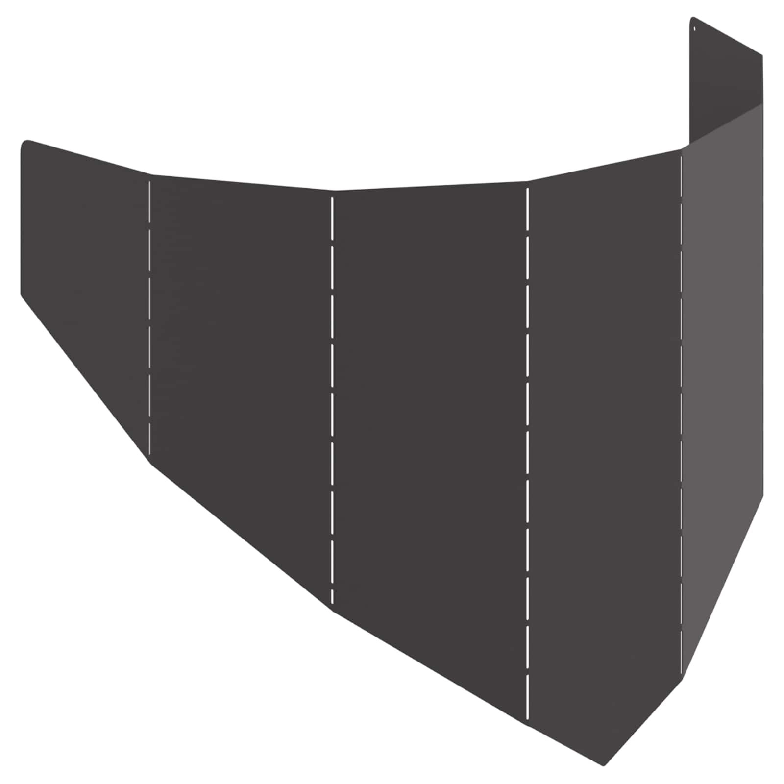 Vidaxl Lawn Edging 100 X 45 Cm Steel Black