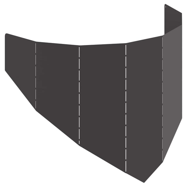Vidaxl Lawn Edging 100 X 45 Cm Steel Black