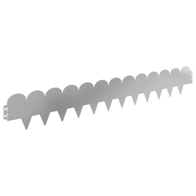 Raseneinfassung 30 Stk. 103 X 15 Cm Stahl Silber Vidaxl