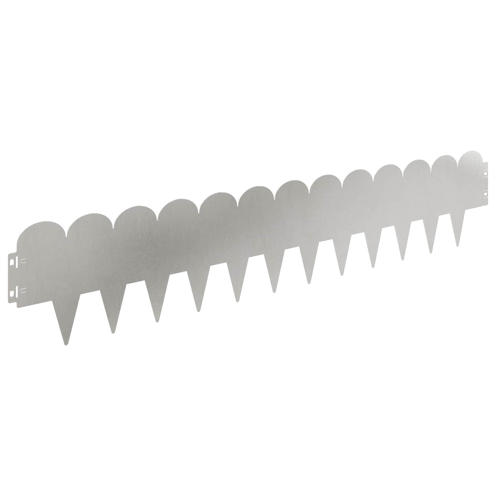 Raseneinfassung 20 Stk. 103 X 20 Cm Stahl Silber Vidaxl