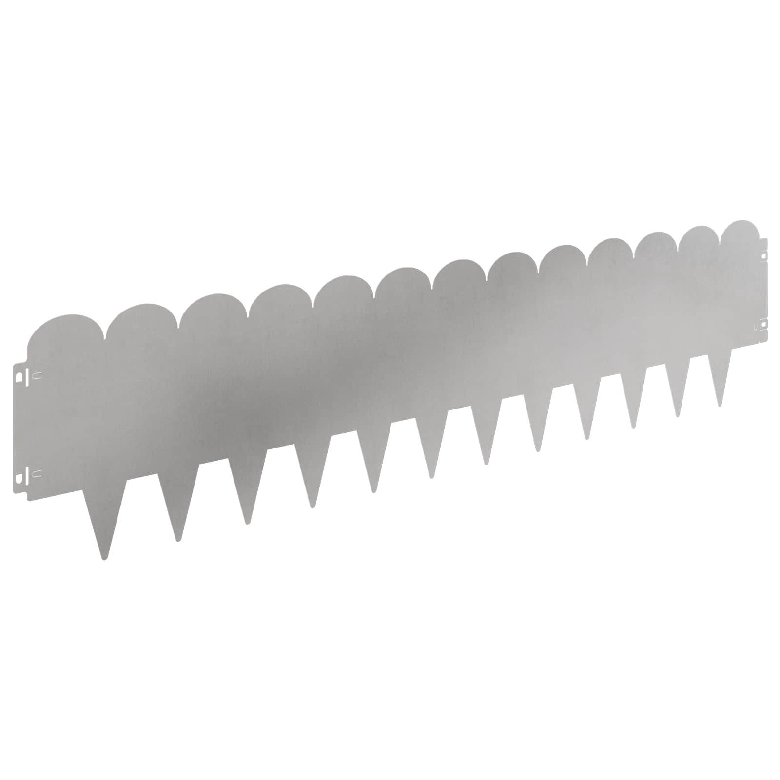Raseneinfassung 10 Stk. 103 X 25 Cm Stahl Silber Vidaxl