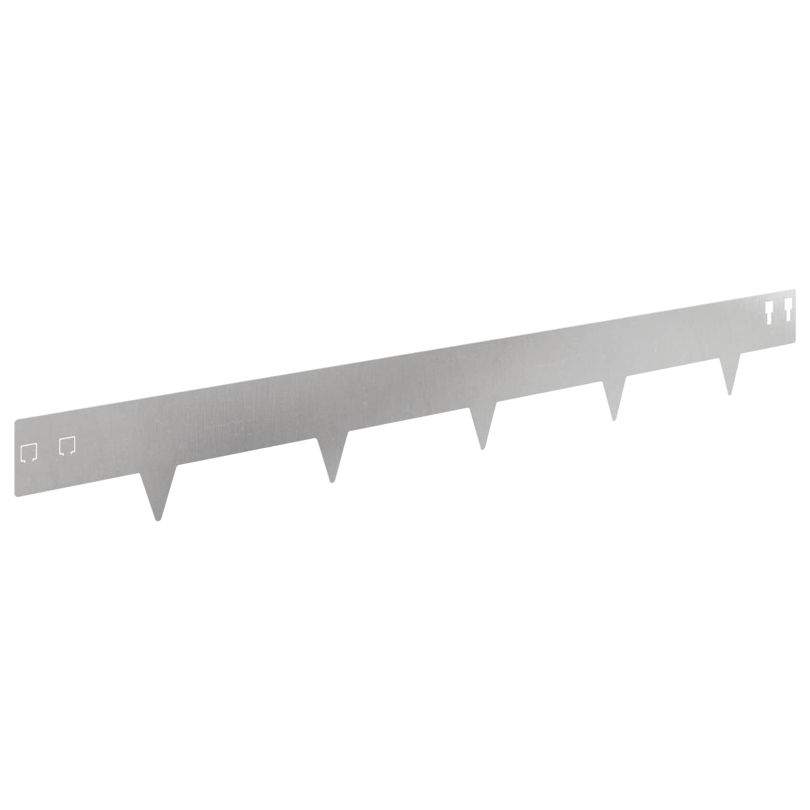 Raseneinfassung 10 Stk. 100 X 12 Cm Stahl Silber Vidaxl