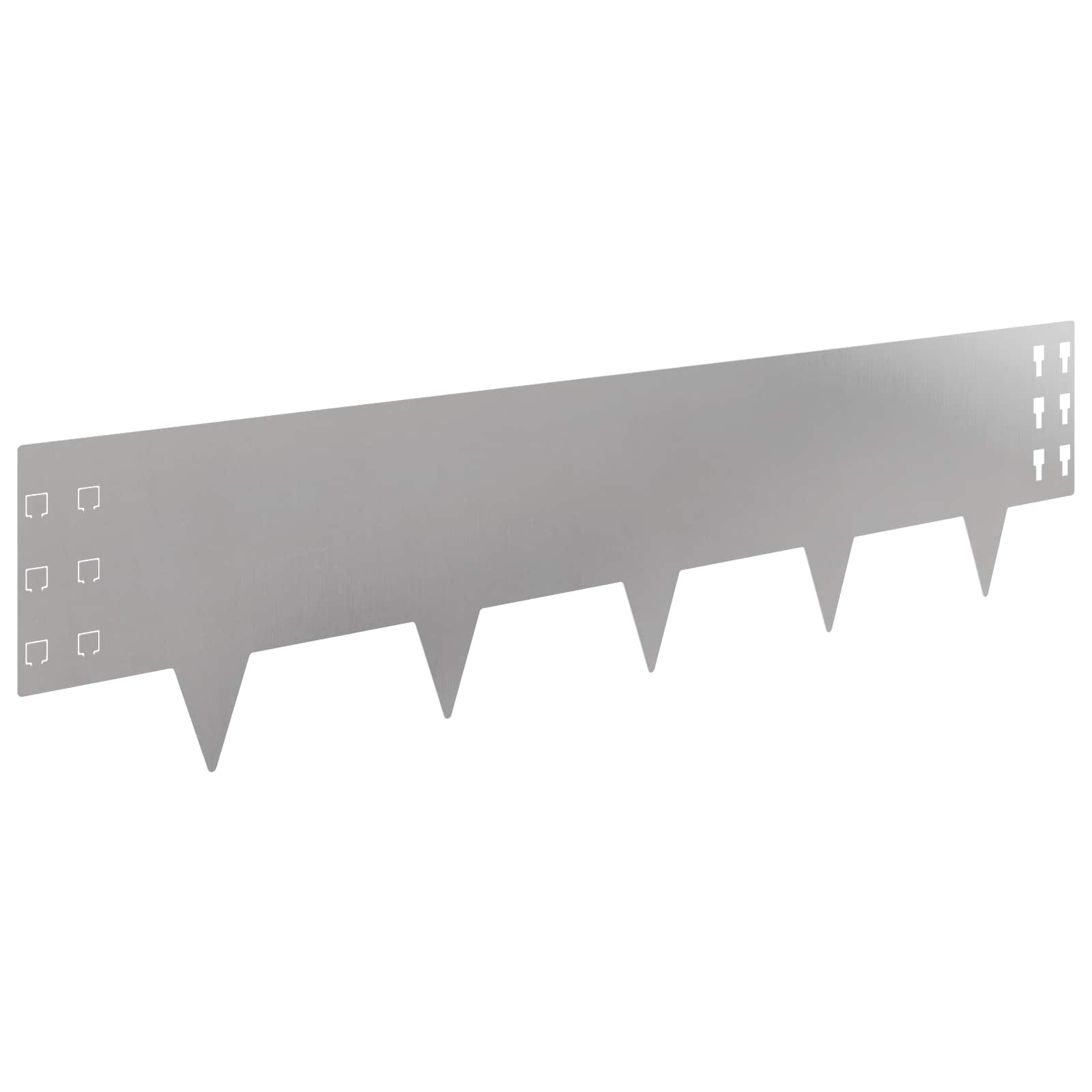 Raseneinfassung 10 Stk. 100 X 25 Cm Stahl Silber Vidaxl