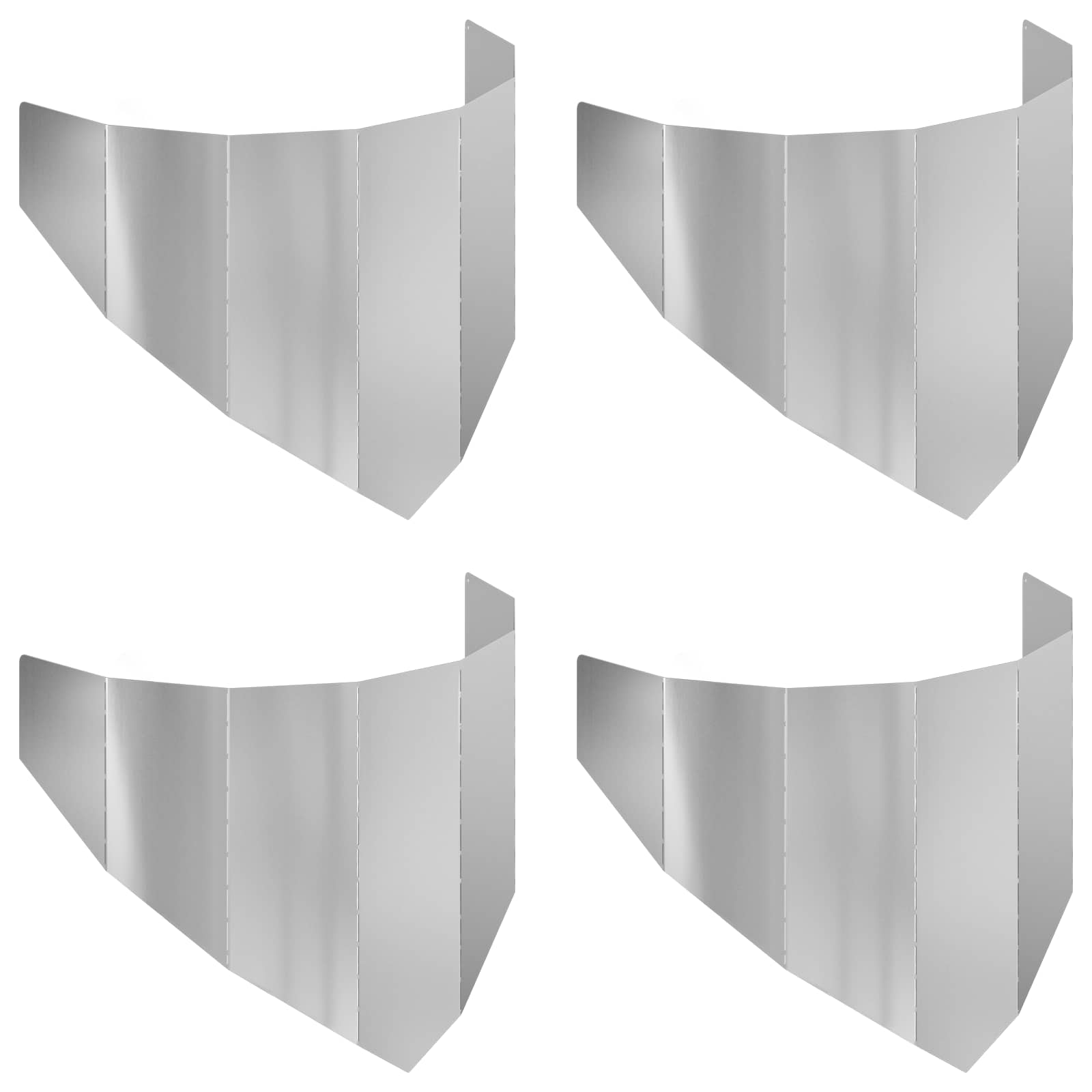 Vidaxl Lawn Edging 4 Pcs 100 X 45 Cm Steel Silver