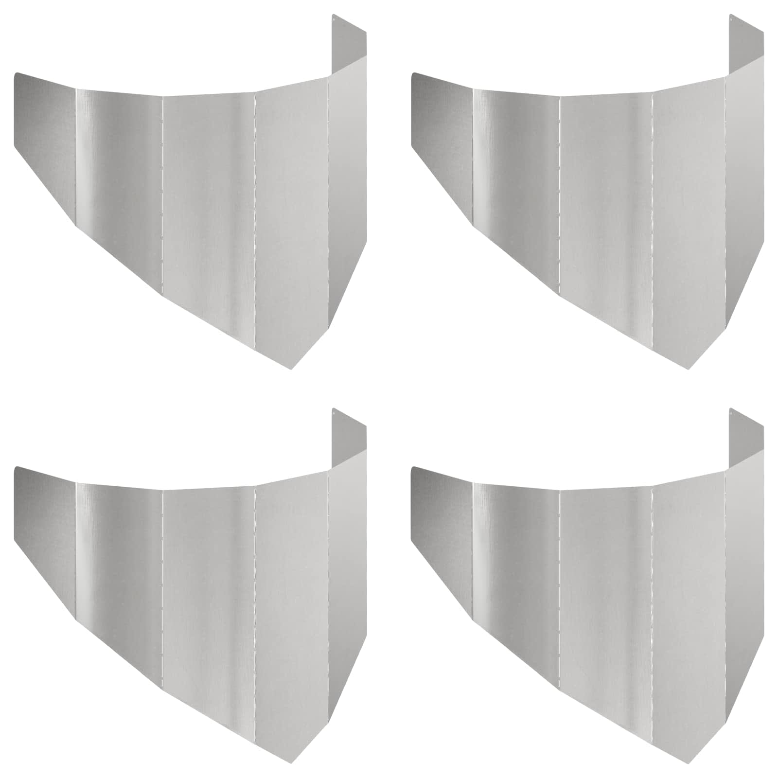 Raseneinfassung 4 Stk. 100 X 45 Cm Stahl Silber Vidaxl