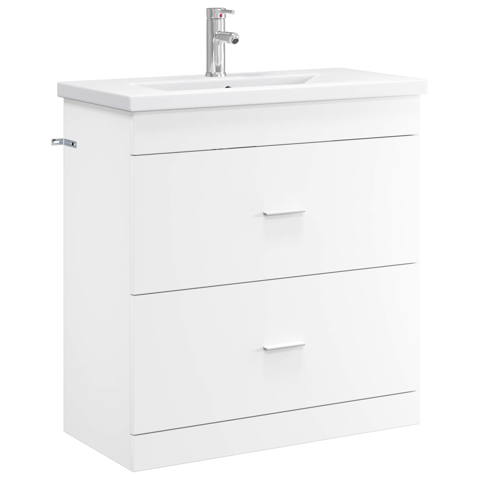 Vidaxl Bathroom Furniture Set White 81 X 40 X 84.5 Cm Engineered Wood