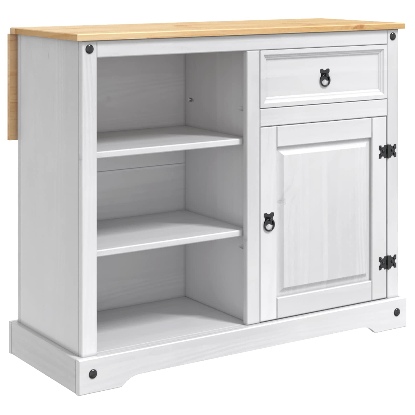 Kücheninsel Set 2 Stk. Weiß Und Honigwachs 112 X 70 X 91,5 Cm Vidaxl