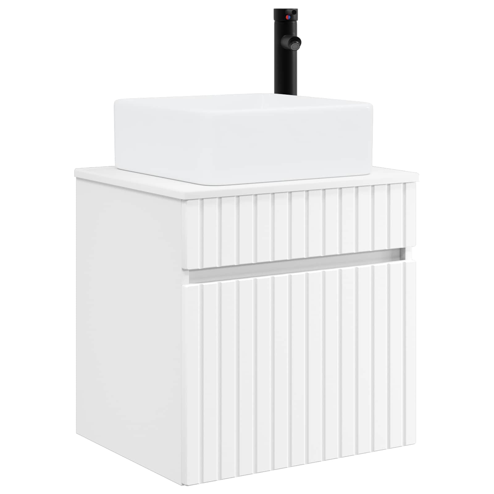 Vidaxl Wall-mounted Sink Vanity White 49 X 41 X 63 Cm Engineered Wood