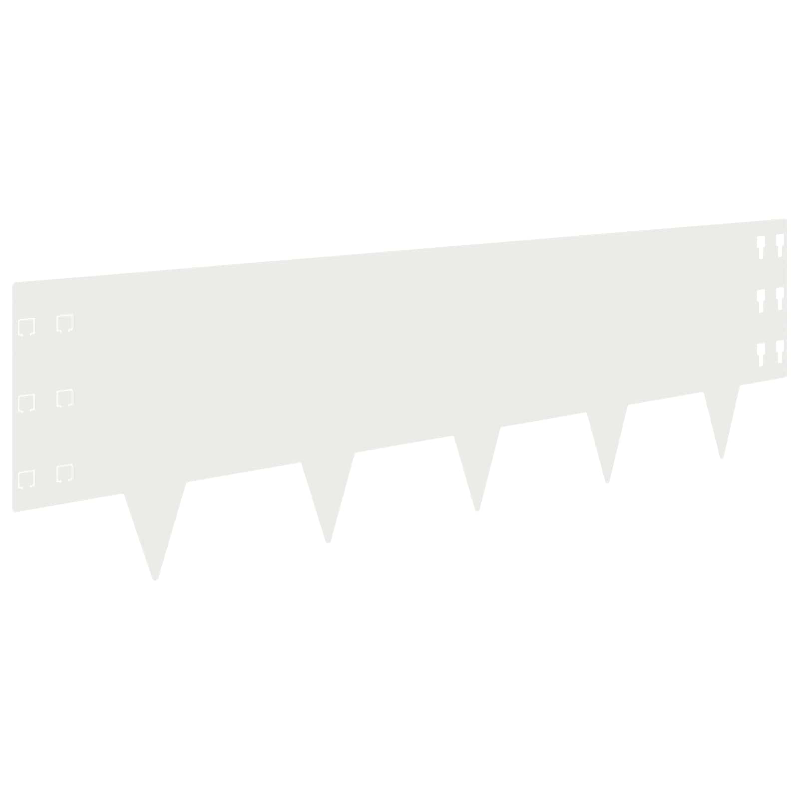 Vidaxl Lawn Edging 20 Pcs 100 X 30 Cm Steel White