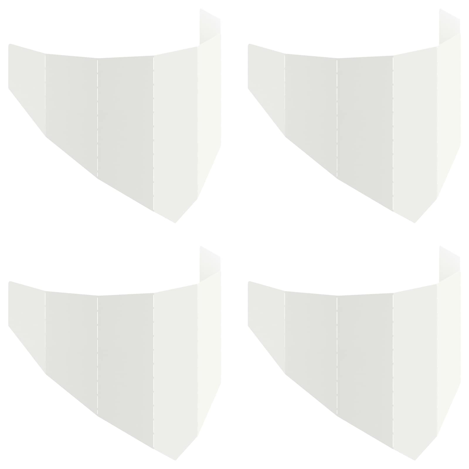 Vidaxl Lawn Edging 4 Pcs 100 X 45 Cm Steel White