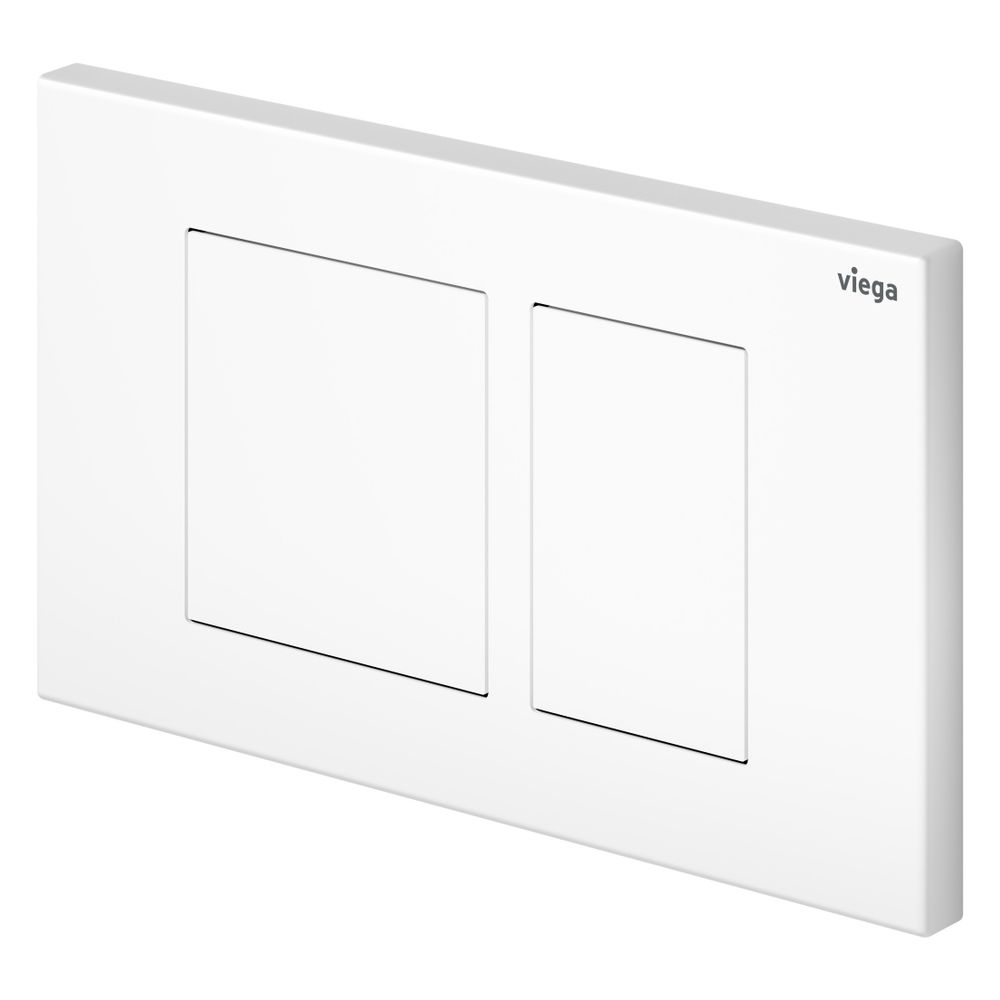 Viega Visign For Public 10 Wc-betätigungsplatte Für Prevista 8630.1, Edelstahl, Weiß Glänzend
