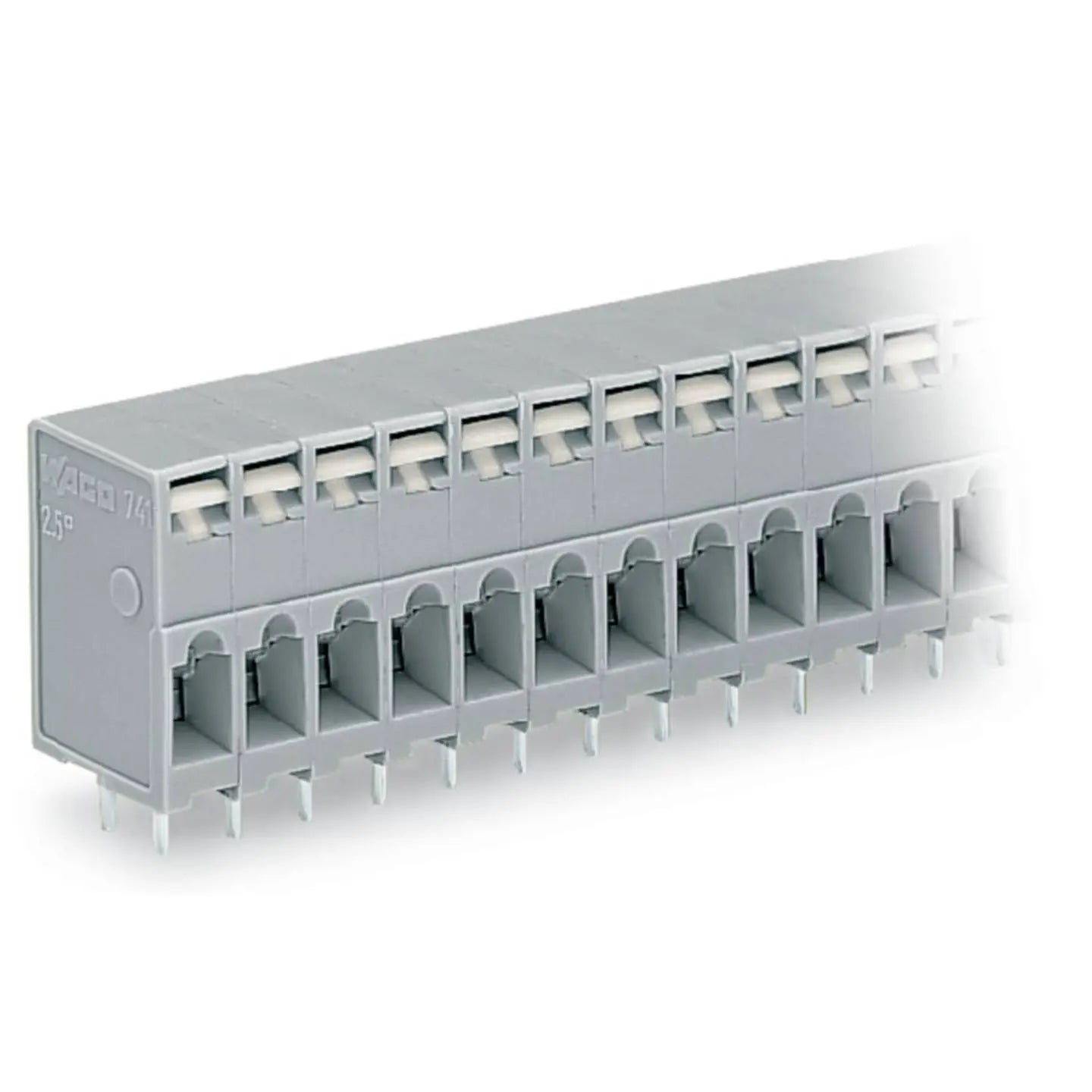 [neuwertig] B-ware Wago Federkraftklemmblock Leiterplattenklemme Grau 7 Pol 2.50 Mm² 120 Stück