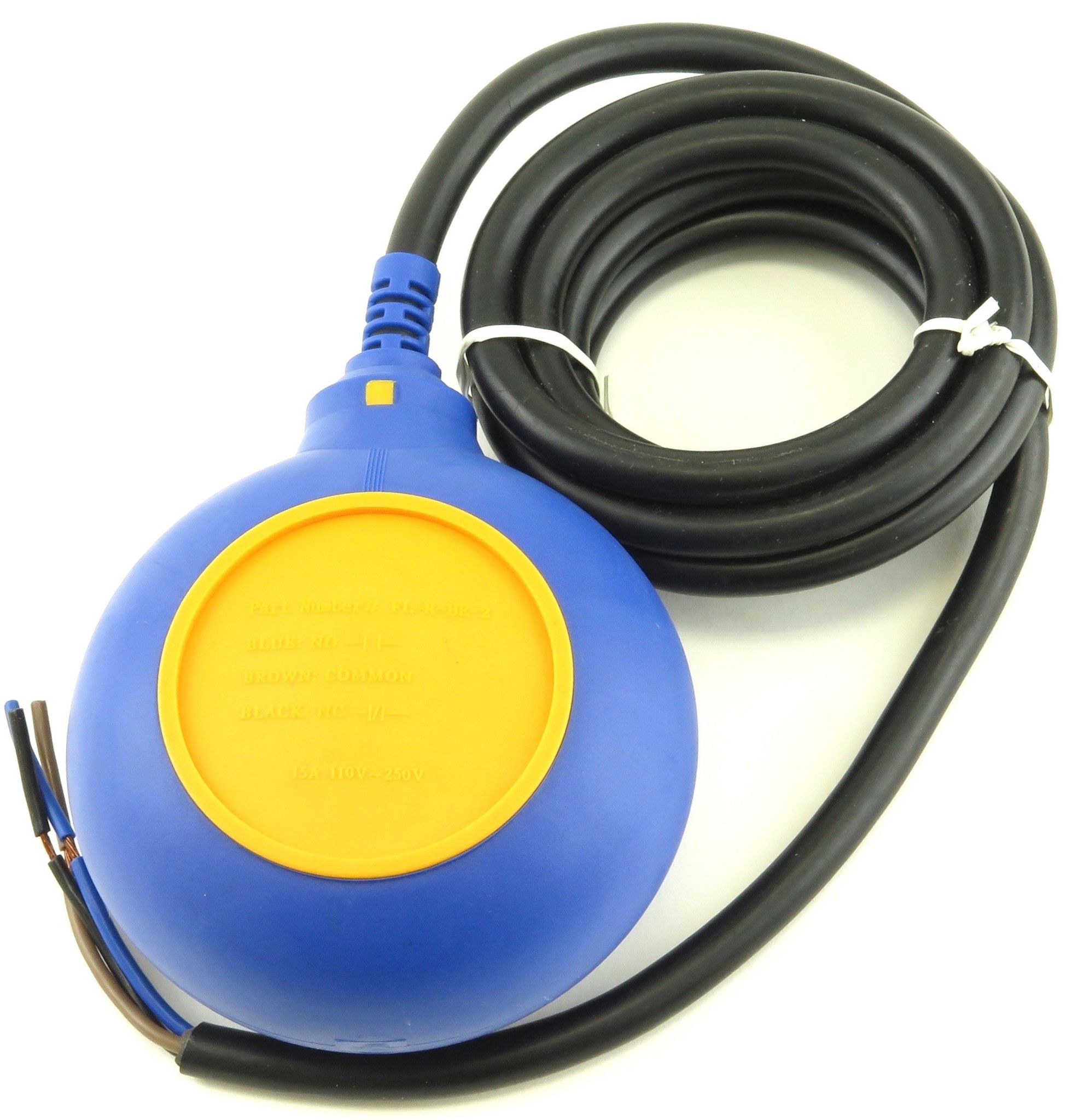 Runder Schwimmerschalter Mit 1,8 M Kabel, 15 A, 14 Awg Draht, 250 V, 1 Schließer, 1 Öffner