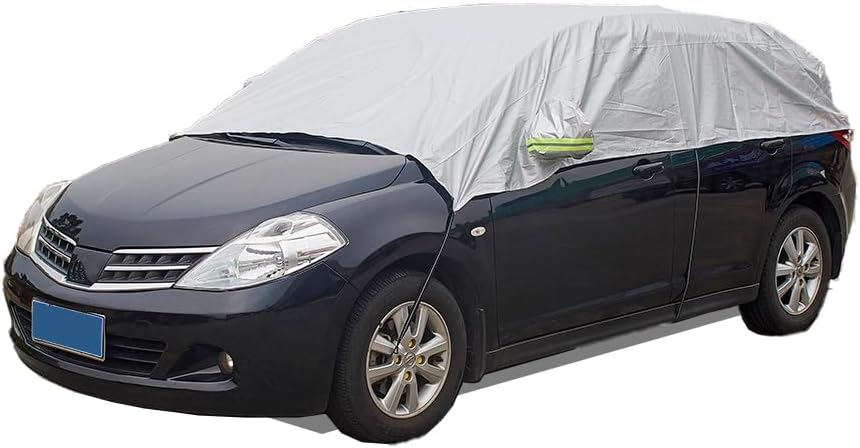 Halbwasserdichte Autoabdeckung Für Stadtautos Und Kompakte Suvs, Winterabdeckung Für Windschutzscheibe Und Seitenscheiben, Schutzabdeckung Für Die Nutzung In Der Garage (innen Und Außen)