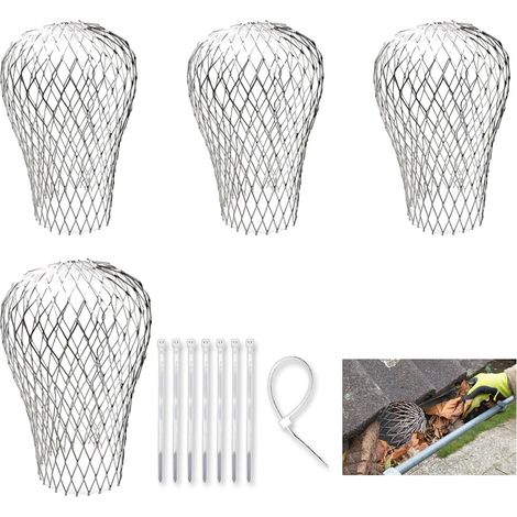4-teiliger Dachrinnenfilter, Verzinkter Dachrinnenschutz, Aluminiumlegierung, Geeignet Für Durchmesser Von 3 Bis 15 Cm