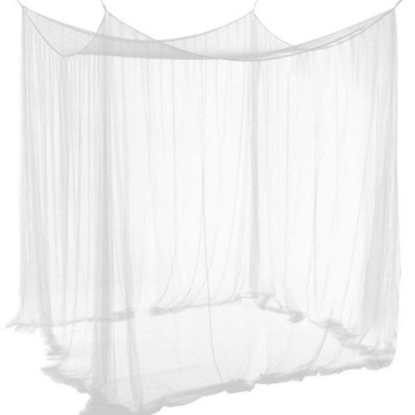 Moskitonetz-baldachin Für Extra Große Betten – 100 % Polyester – Maße 190 X 210 X 240 Cm – Inklusive 4 Haken + 4 Heringe