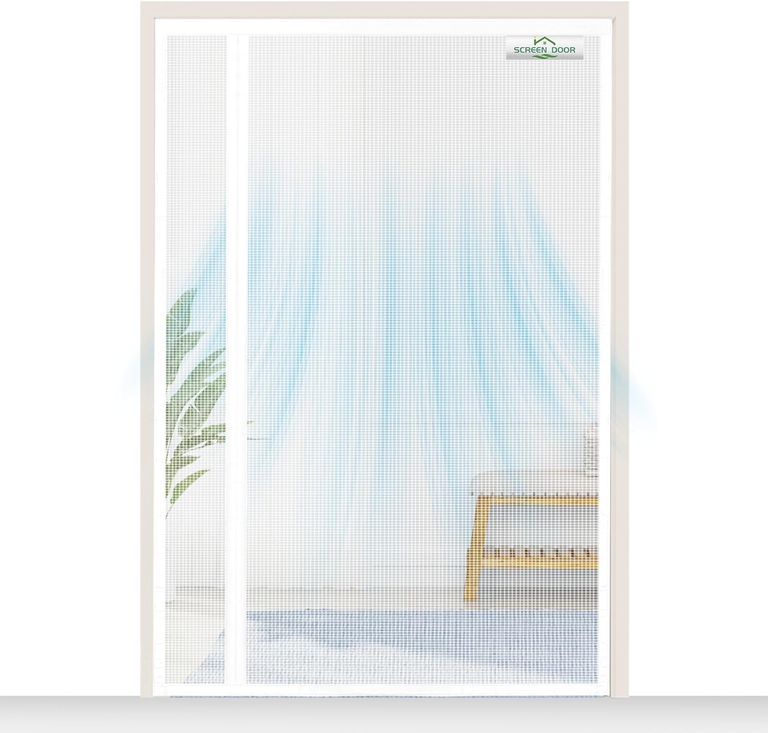 Moskitonetz Für Türen Und Fenster 90 X 220 Cm Wendbares Moskitonetz Mit Links/rechts Öffnung, Einfacher Zugang, Insektenschutz – Weiß