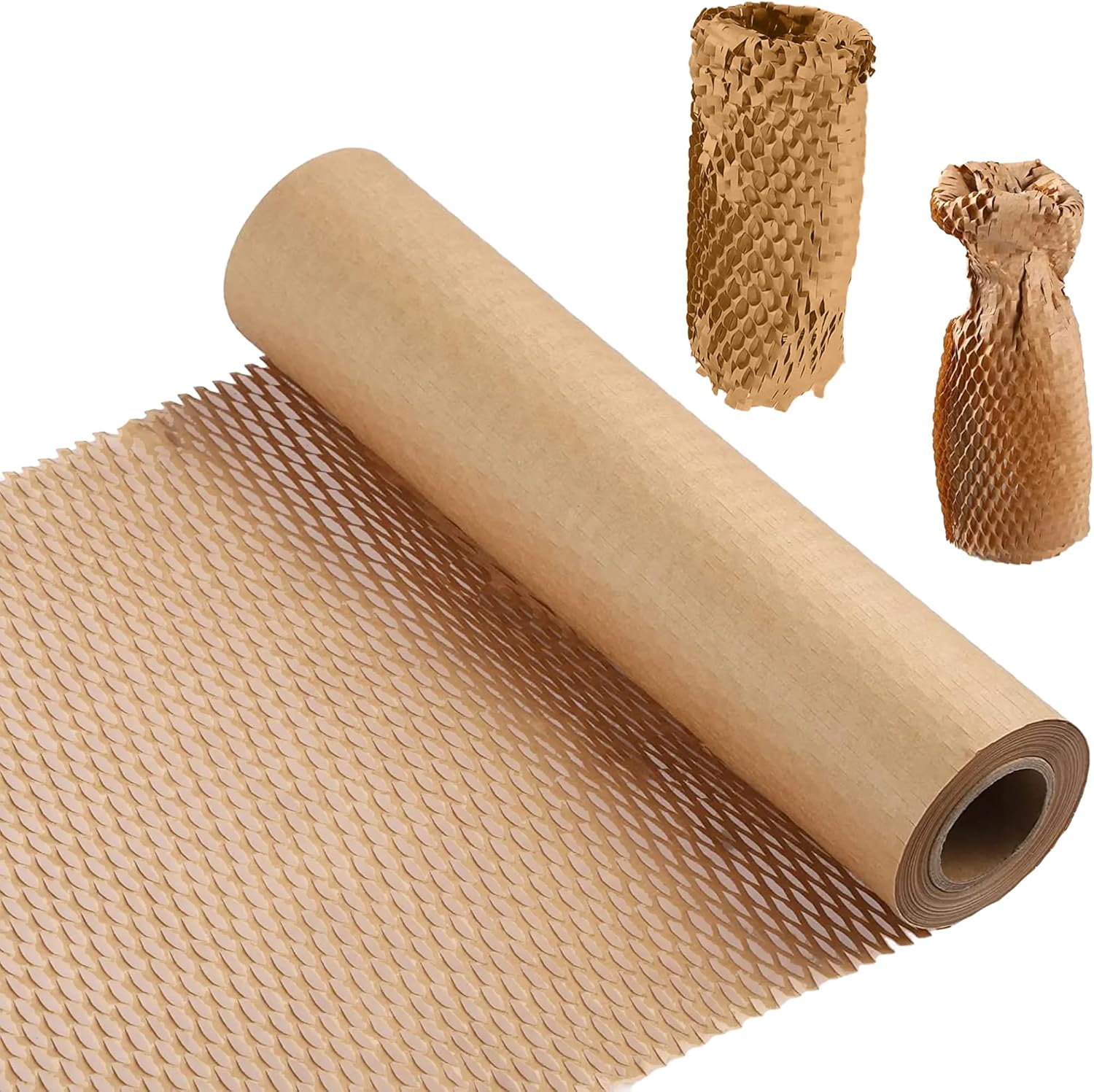 Wabenförmige Kraftpapierrolle – Umweltfreundliche Verpackung Zum Schutz, Polstern Und Für Umzugskartons (30 Cm 30 M)