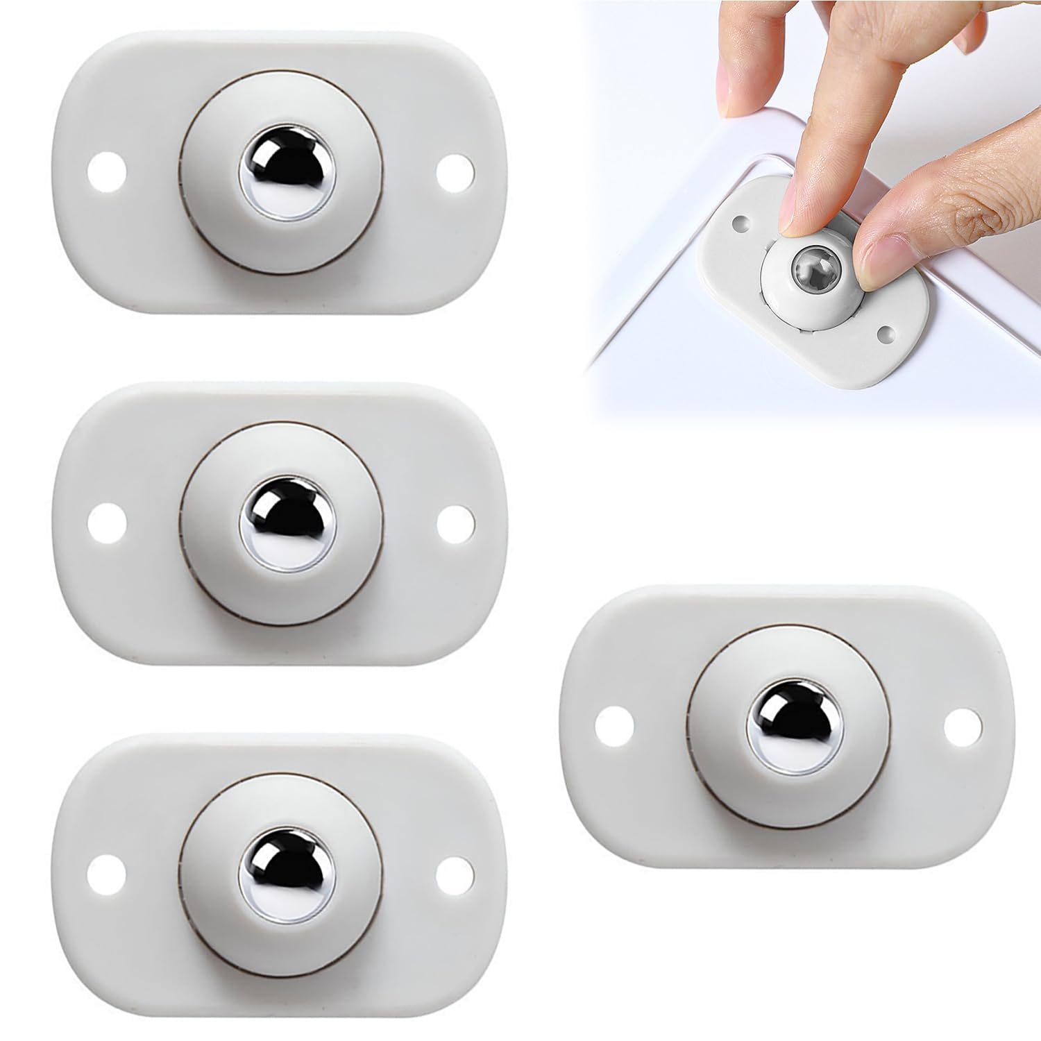 Kugelgelagerte Möbelrollen [4 Stück], 360° Drehbare Universalrollen, Selbstklebende Mini-rollen Für Küchenutensilien, Universal-stahlrollen Für Arbeitsplatten