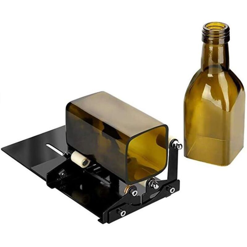Nannigr Glasflaschenschneider, Verbesserte Version Für Runde, Eckige Und Flaschen Mit Hals, Geeignet Für Wein-, Bier-, Whisky-, Champagner-, Wasser- Und Limonadenflaschen