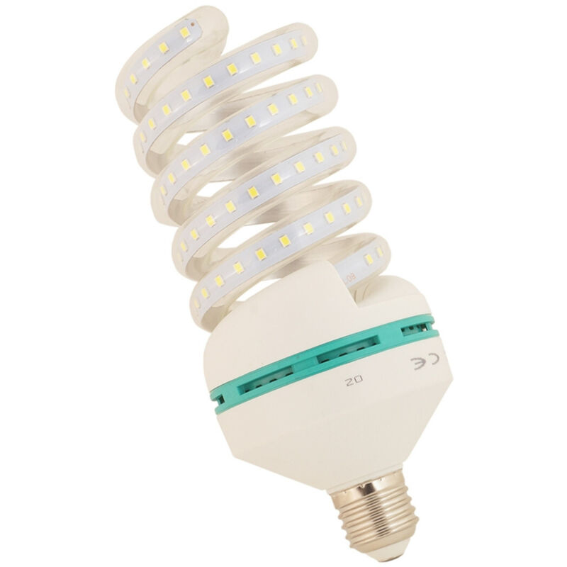 E27-spiral-led-lampe, Geringer Energieverbrauch, Kaltweißes Licht 6500 K, 12 Watt