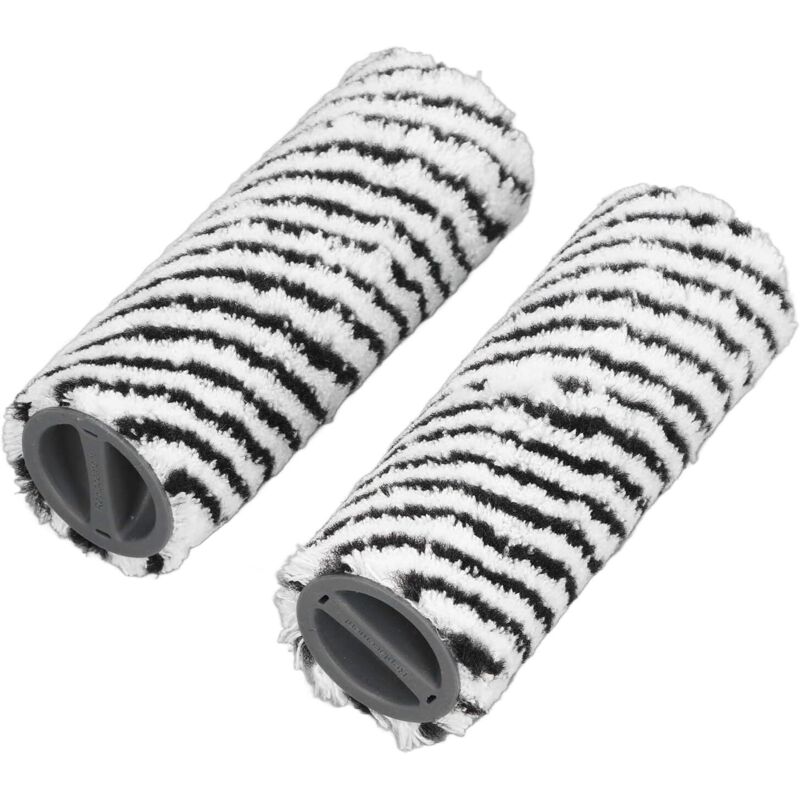 2 Stück Mikrofaser-bürstenwalzen Für Nass- Und Trockenreinigung Von Böden, Ersatzteile Für Kärcher Fc3 Fc3d Fc5 Fc5d Fc7 (schwarz)