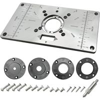 Aluminium-einsatzplatte Für Frästische, Geeignet Für Werkbänke, Oberfräsen, Holzbearbeitungswerkzeuge Und Fräsmaschinen Mit Ringen (schwarz)