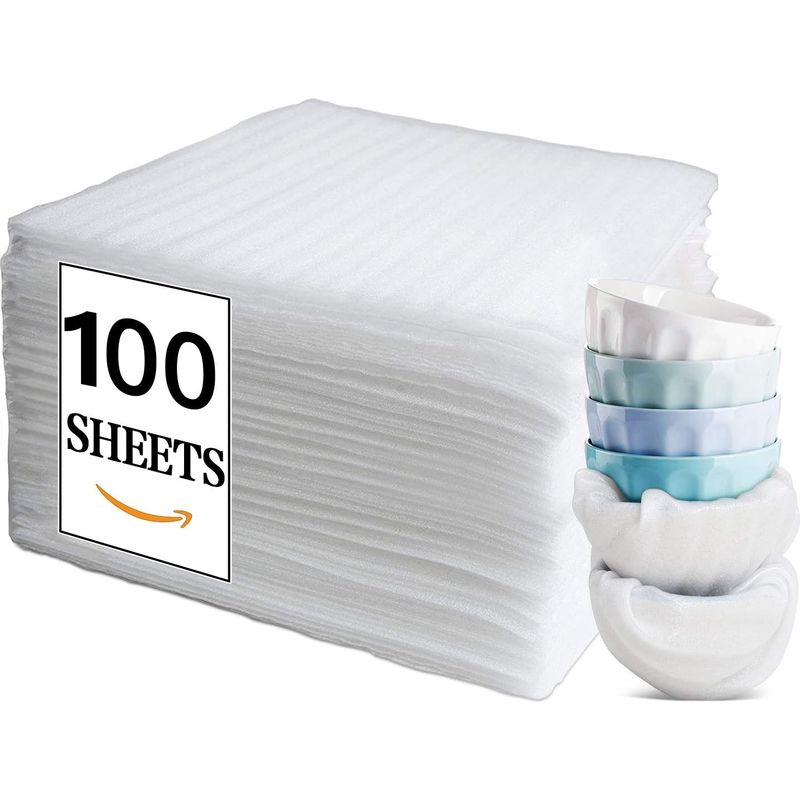 100er-pack Schaumstoffplatten Für Umzüge – Für Kartons, Umzugsgut, Geschirr, Gläser, Weinflaschen – 20 X 25 Cm